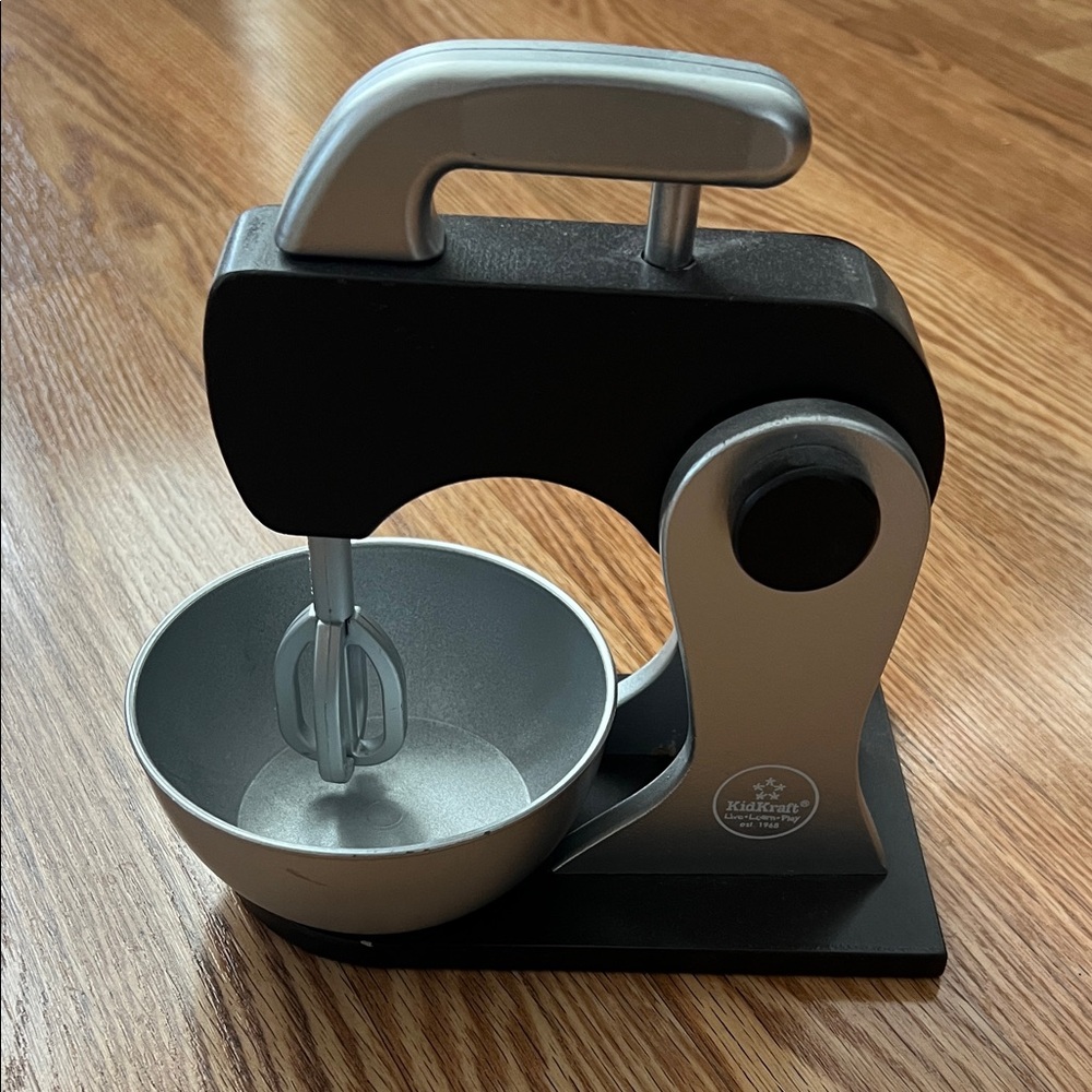 Kids Toy Mixer with Silver and Black Design